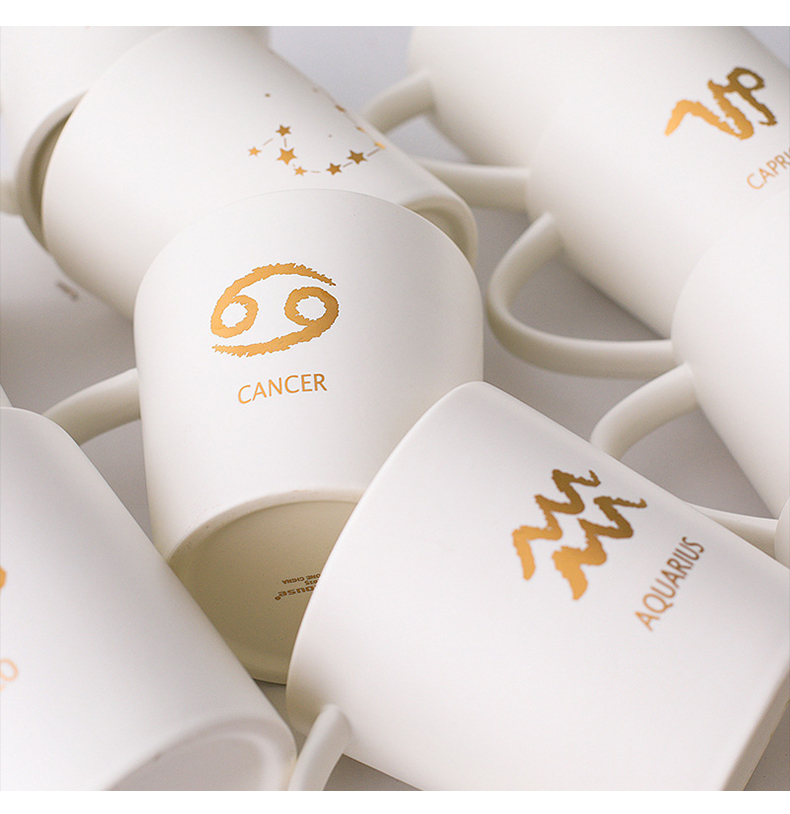The content of The zodiac creative ceramic keller cup keller ceramic picking cups of coffee cup with cover