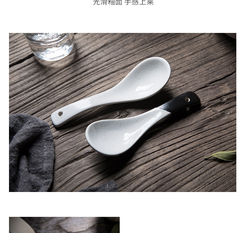 The content, lovely ceramic spoon, spoon stir spoon, run out of children 's creativity and lovely cartoon ladles little spoon