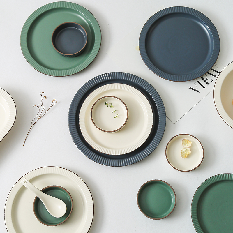 Home Creative Network Breakfast plate Western meal steak plate European style in wind ceramic hot dish