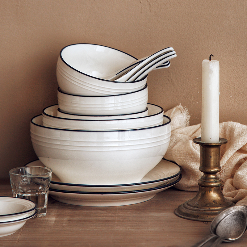 Bowl Home Creative Nordic Minimalist Net Red High Level Foam Noodle Bowl Soup Bowl Salad Bowl Blister Noodle Bowl Large Bowl Ceramic Bowl single