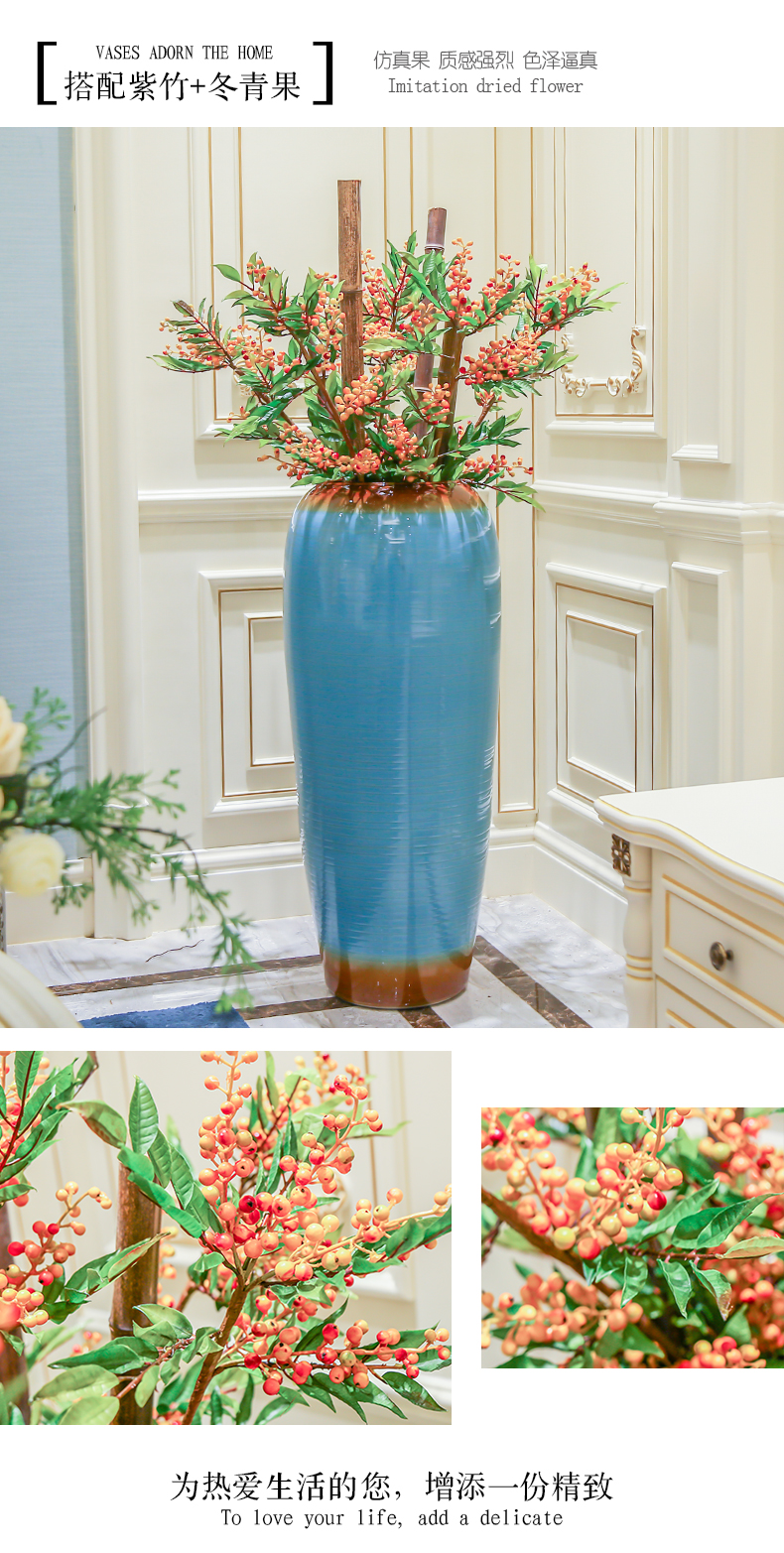 Jingdezhen ceramic flower arranging furnishing articles contracted sitting room of large vase modern creative window dry flower decoration decoration