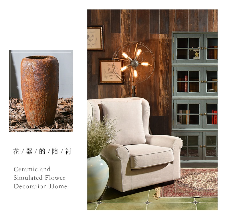 Jingdezhen coarse pottery pottery flower tea house sitting room landing restoring ancient ways between example decorative porcelain vases, earthenware furnishing articles