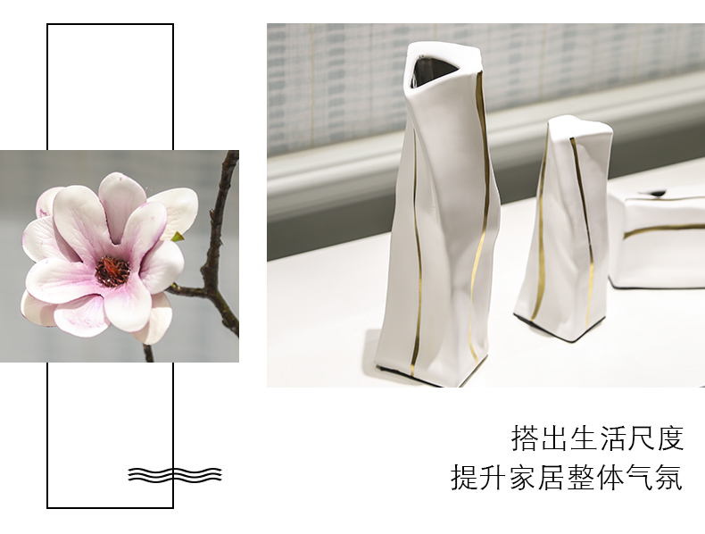 I and contracted ceramic flower vase continental creative living room table dry flower, Nordic home furnishing articles