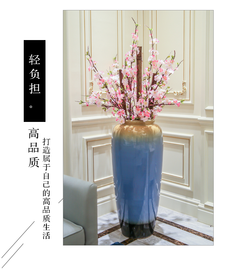 Jingdezhen ceramic vase of large sitting room villa flower arranging dried flower adornment furnishing articles I and contracted flower arranging flowers