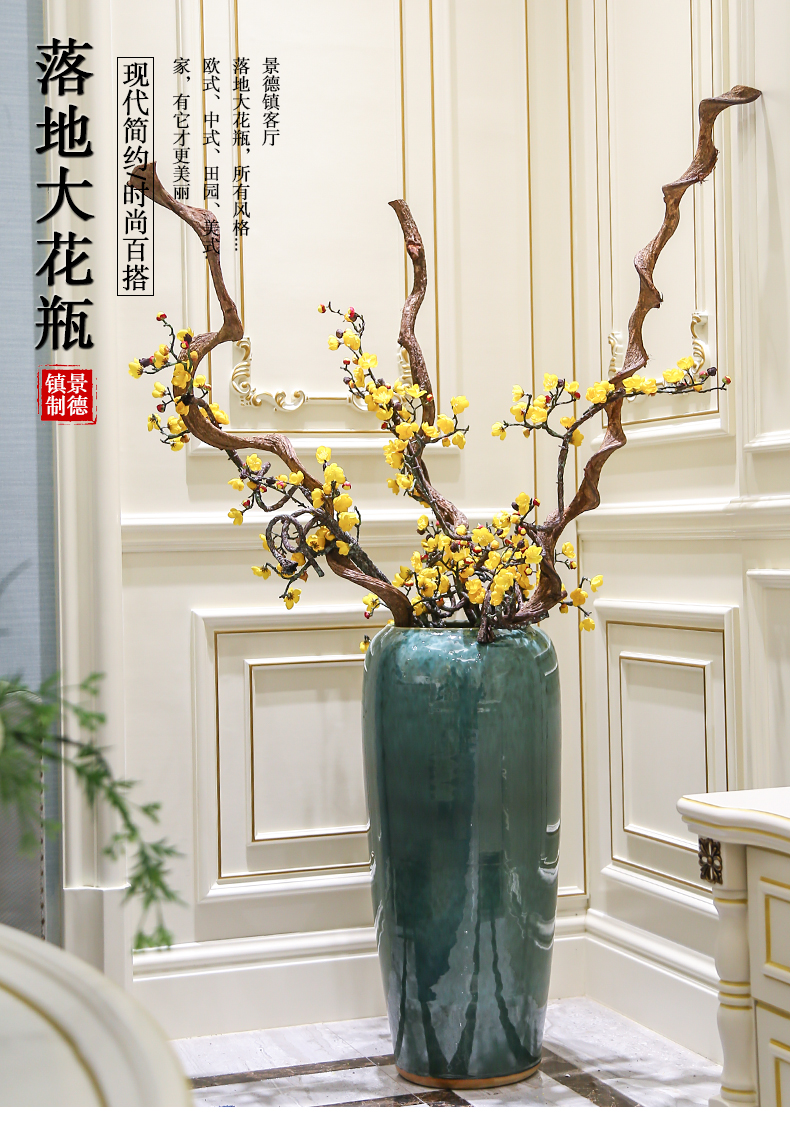 Jingdezhen ceramic European vase landing large I and contracted sitting room porch simulation flower vases, flower arranging furnishing articles