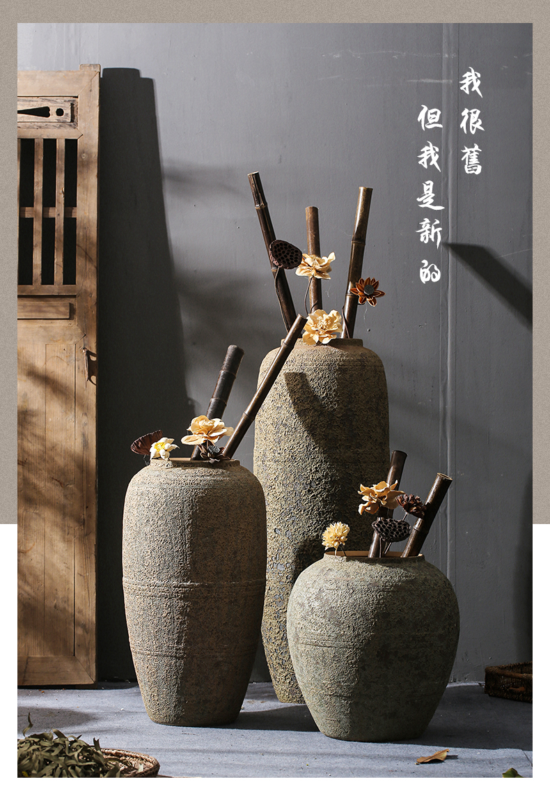 Sitting room ground simulation flower vases, decorative dried flowers restore ancient ways home furnishings jingdezhen nostalgic ceramics decoration furnishing articles
