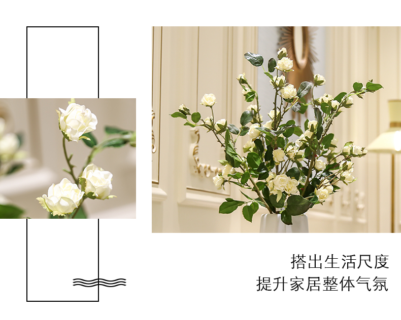 Light key-2 luxury furnishing articles ceramic American wind vase Nordic flower arranging, I and contracted sitting room example room TV cabinet decoration