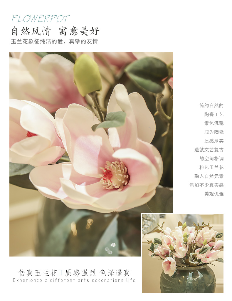 Jingdezhen new Chinese style manual variable table flower arranging home decoration ceramic vases, the sitting room porch decoration parts