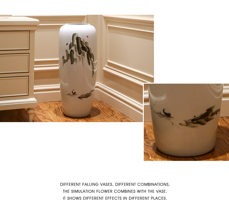 The New Chinese jingdezhen ceramics of large vases, I and contracted sitting room TV ark, simulation dry flower decoration