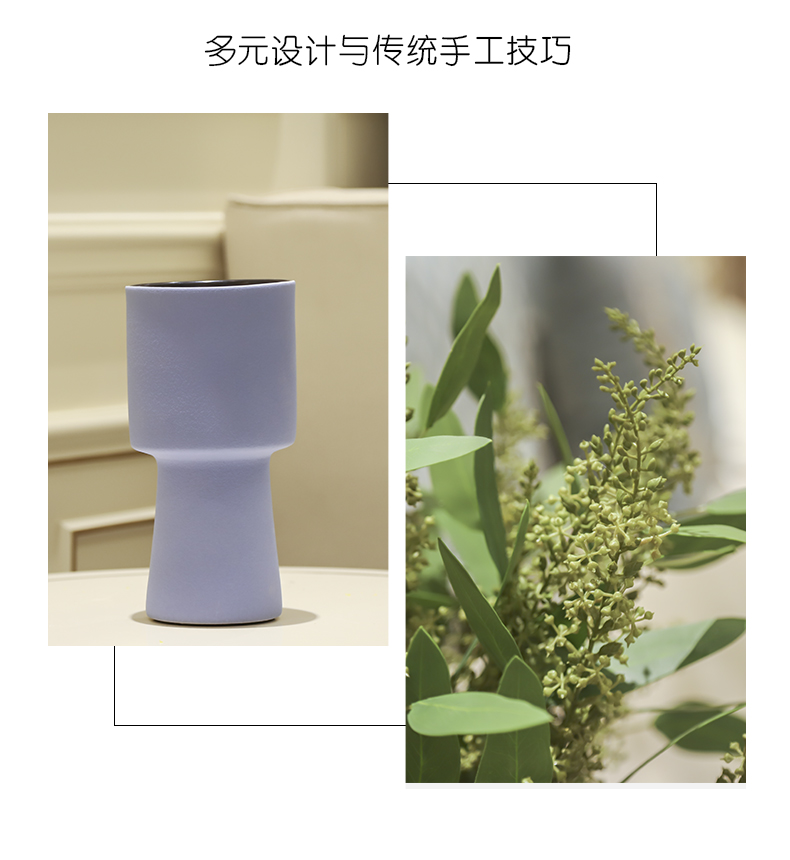 Nordic mesa ceramic vase furnishing articles sitting room porch simulation flower arranging, I and contracted table decoration vase