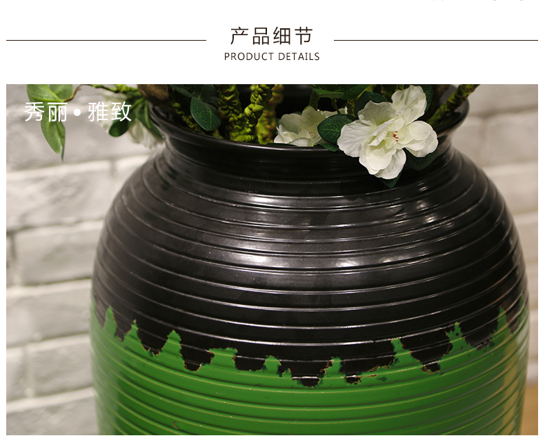 Jingdezhen new Chinese style of large hotels sitting room vase fake flower simulation flower, adornment is placed between the example