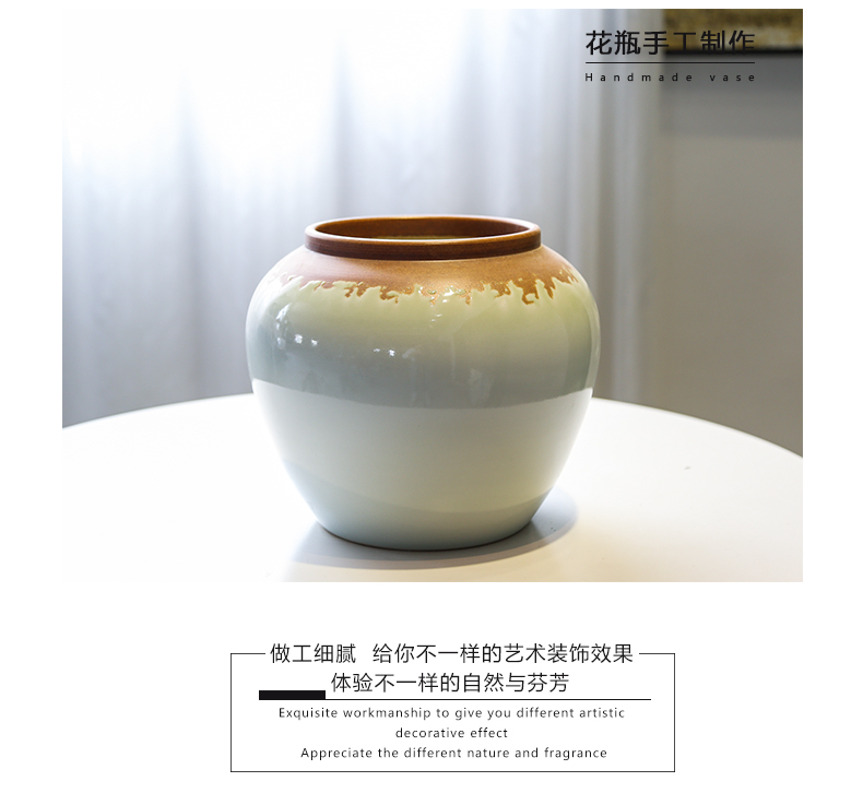 Jingdezhen rural mesa vase sitting room furniture furnishing articles table flower flower art simulation flowers decorate the desktop