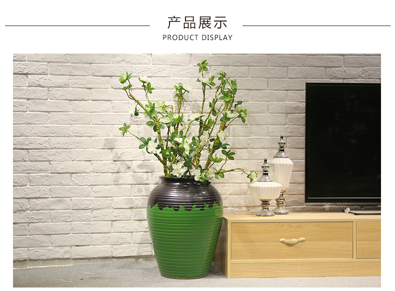 Jingdezhen new Chinese style of large hotels sitting room vase fake flower simulation flower, adornment is placed between the example