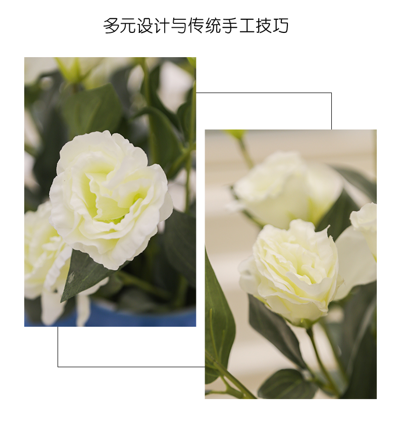 Jingdezhen new Chinese style is contracted, general tank mesa gold - plated vase ceramic restaurant TV ark, furnishing articles hydroponic flowers