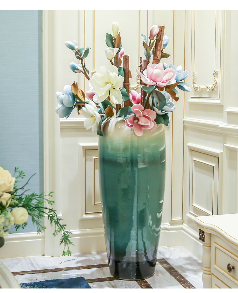 Jingdezhen ceramic big vase high vase contracted modern flower arrangement large landing place of the sitting room porch dry vase