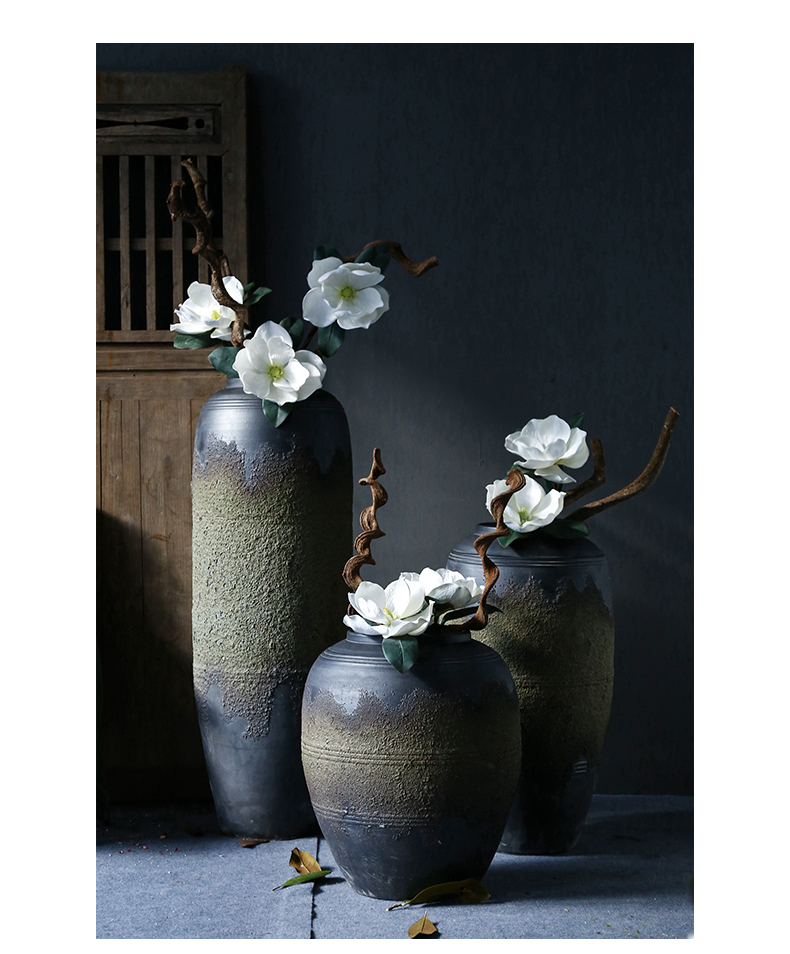 Jingdezhen retro nostalgia ceramic vase furnishing articles simulation flowers sitting room decoration decoration decoration to the hotel ground flower arrangement