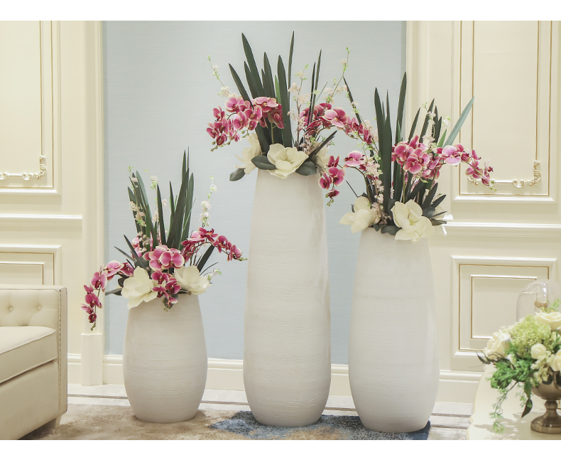 Jingdezhen I and contracted white ceramic Nordic sitting room of large vase flower arranging hotel decoration furnishing articles