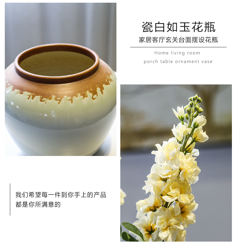 Jingdezhen rural mesa vase sitting room furniture furnishing articles table flower flower art simulation flowers decorate the desktop