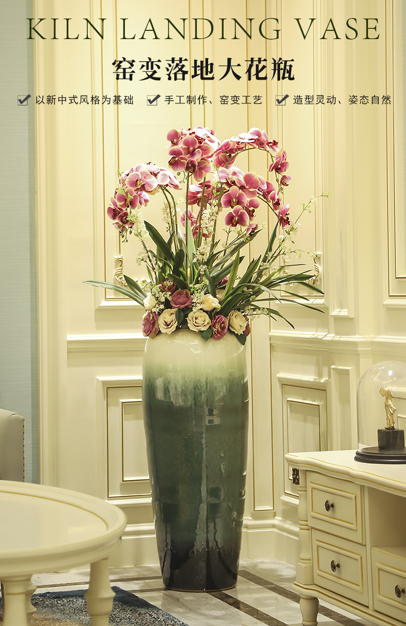 Jingdezhen contracted and I sitting room of large vase hotel ceramic flower flower implement simulation floral arrangements furnishing articles
