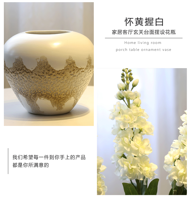 Jingdezhen ceramic creative place of the sitting room TV ark, wine field suit vase flower flower implement household decoration