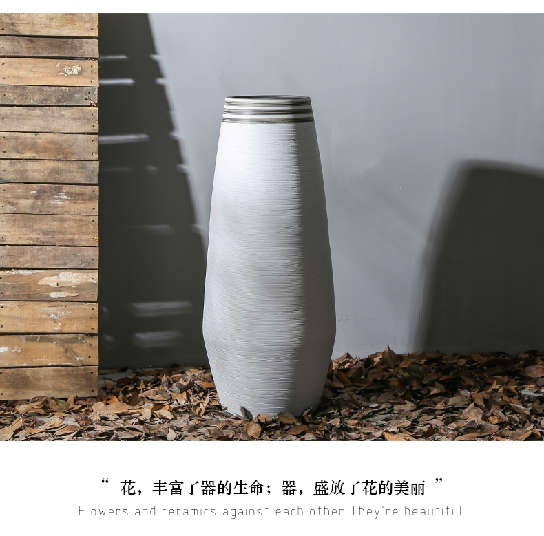 Jingdezhen ceramic vase of large new Chinese style restoring ancient ways flowers, dried flowers, floral outraged entities shop furnishing articles store hall