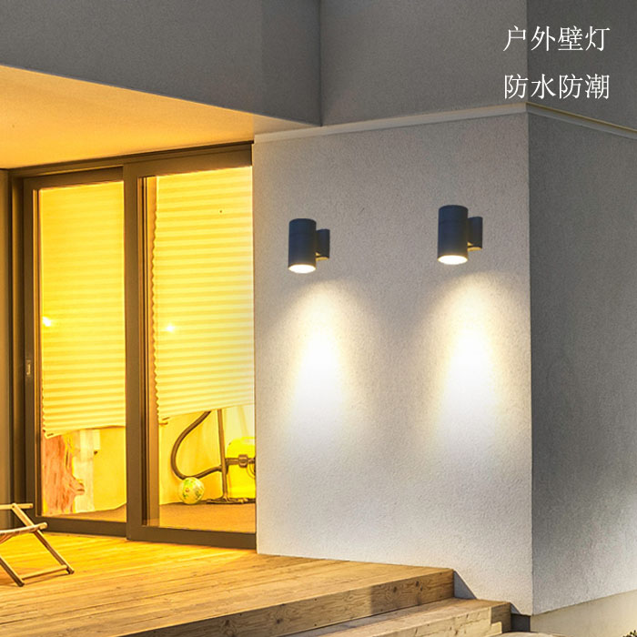 Led outdoor wall lamp single head waterproof door column spotlight hotel Exterior Wall Aisle Courtyard Wall Lamp Balcony Light Courtyard lamp-Taobao