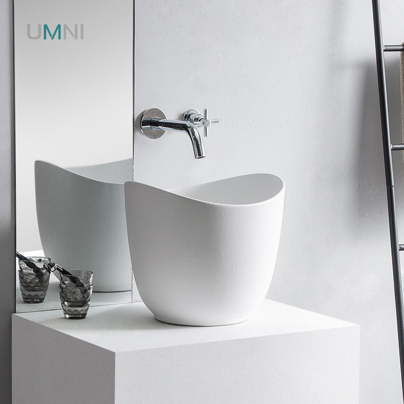 Youmani countertop basin round simple household washbasin washbasin pool hotel ceramic basin balcony large space