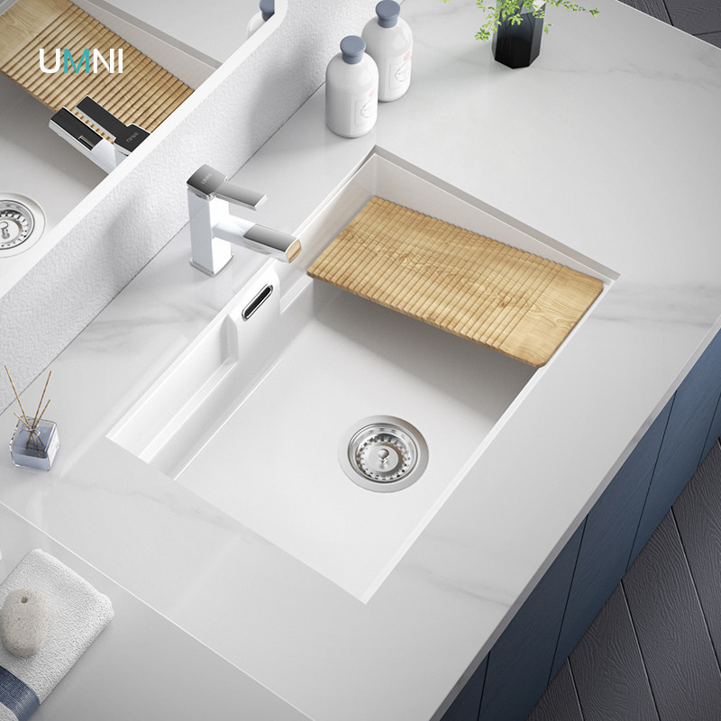 Balcony ceramic washbasin under-counter basin embedded laundry basin with washboard custom laundry table deepening sink pool