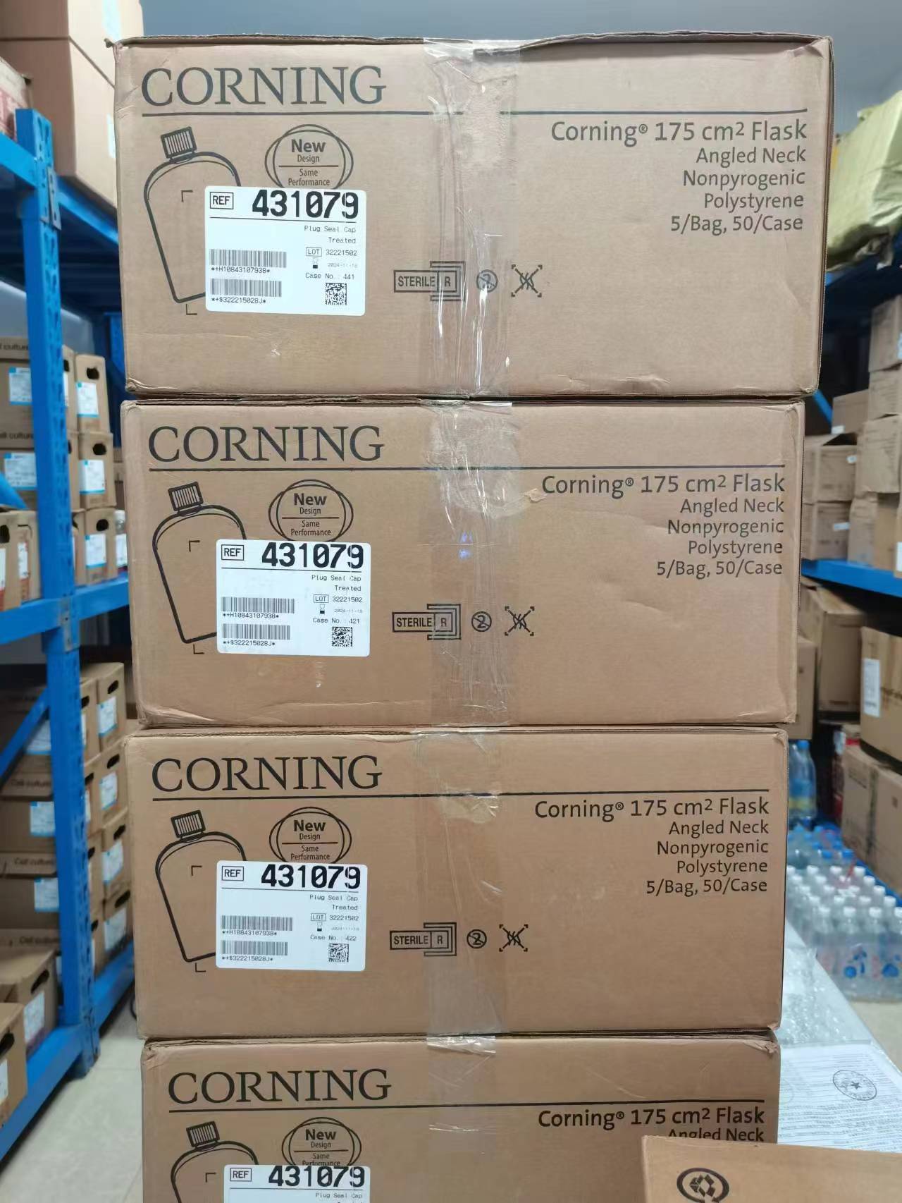 含票Corning康宁 431079 175cm细胞培养瓶，密封盖，TC处理