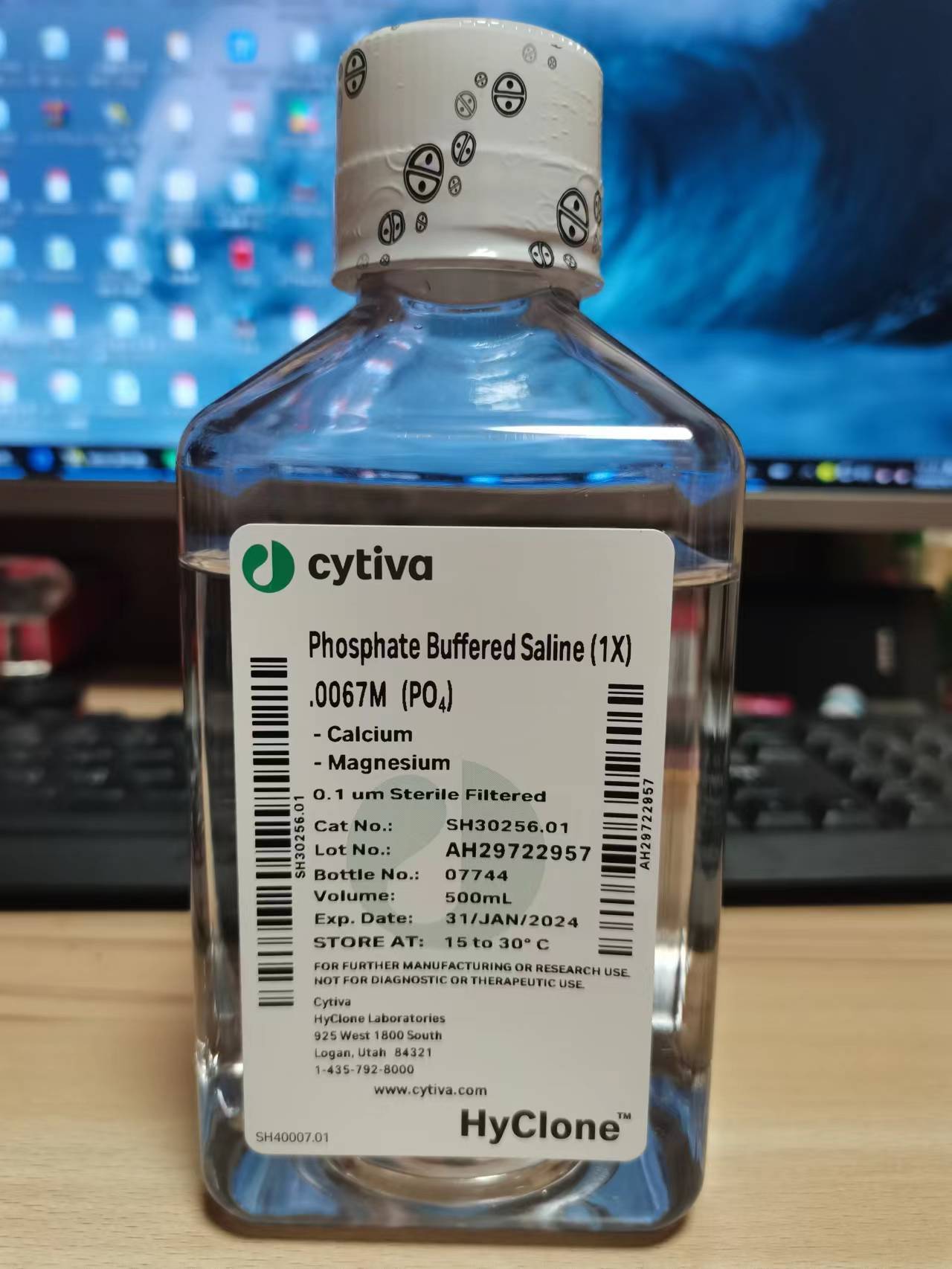 含票HyClone海克隆PBS磷酸盐缓冲液(1x)不含钙镁SH30256.01 500ml
