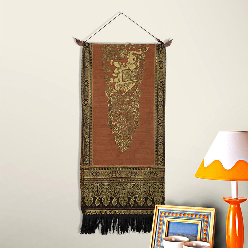 Southeast Asian rural style creative handmade tablecloth table flag silk dining flag TV cabinet cloth coffee table cloth art