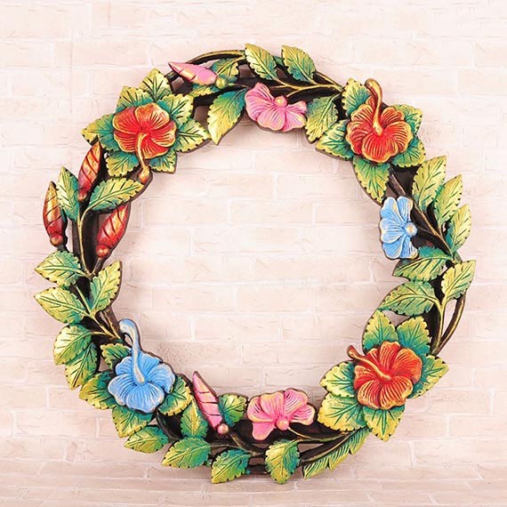 Thai Crafts Home Decoration Handpainted Carved Makeup Mirror Frame Wedding Gift Dressing Mirror Frame Style