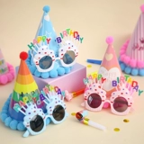 Детская шапка, забавные детские очки, декор, макет для мальчиков