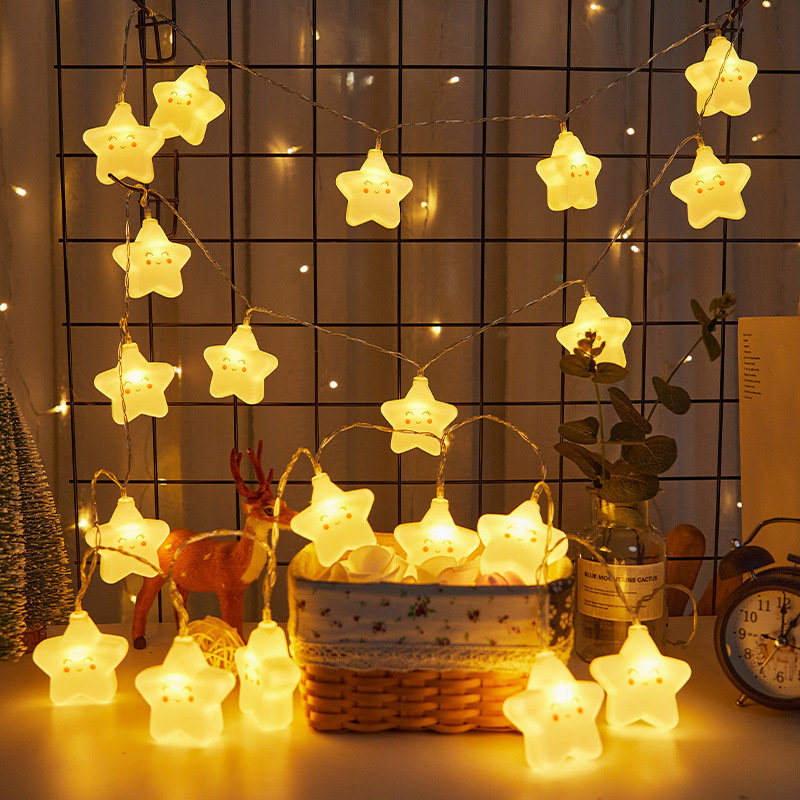 Tennis Red Birthday Decorated Led Stars Colorful Lights in Children's Creative Party Room Lamp Scene Placement