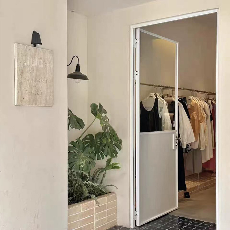 French-Style Wrought Iron Glass Door, Vintage Clothing Store Door, Entrance Door, Flat Opening Door, Old Iron Door, Café Trendy Door French-Style Wrought Iron Glass Door, Vintage Clothing Store Door, Entrance Door, Flat Opening Door, Old Iron Door, Café Trendy Door