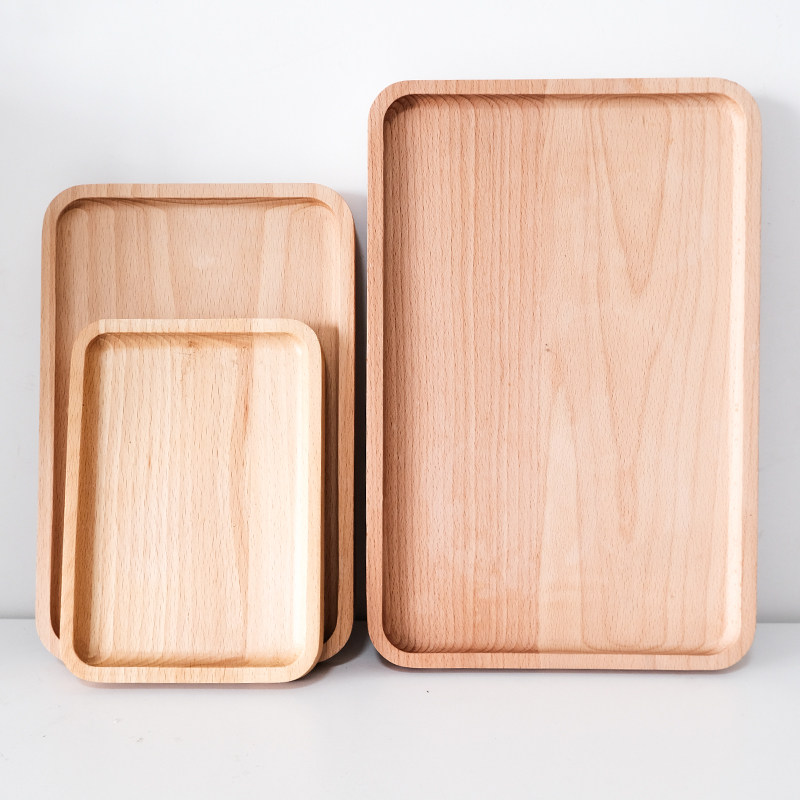 Day-style wooden debatable household solid wood rectangular cup debatable cake bread fruit plate tea water pan dining room debatable