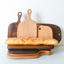 Japanese wooden chopping board black walnut wooden bread board Western steak pizza fruit small cutting board solid wood cutting board whole wood