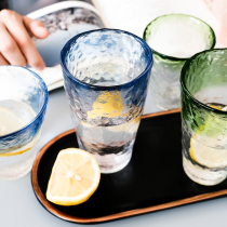 Japanese high-grade hammered glass water Cup teacup whiskey wine glass juice drink cup beer glass fruit wine cup