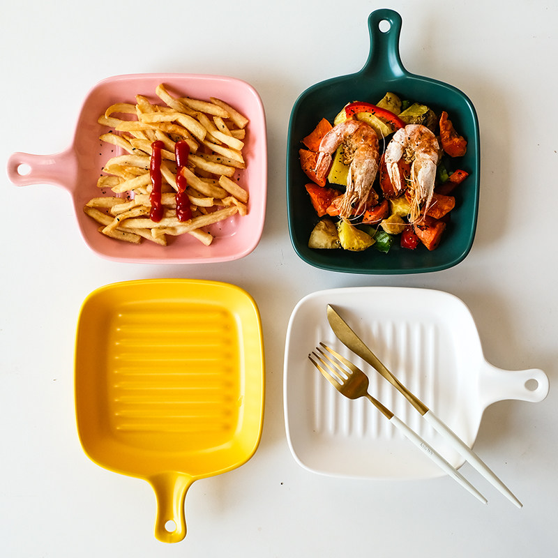 Ceramic Baking Tray Home Oven Microwave Oven Special Ovens Baking Rice Bowls Dins Cutlery Plate Dinner Plate Breakfast Plate