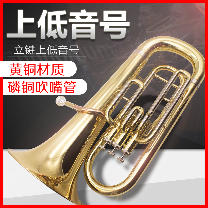 Drop B flipper bodybuilding Bass Horn Beginner Professional Playing Grade Brass brass instruments with portable bags