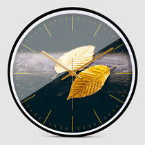 Thin border metal silent quartz clock simple modern Nordic home wall clock living room bedroom decoration hanging watch