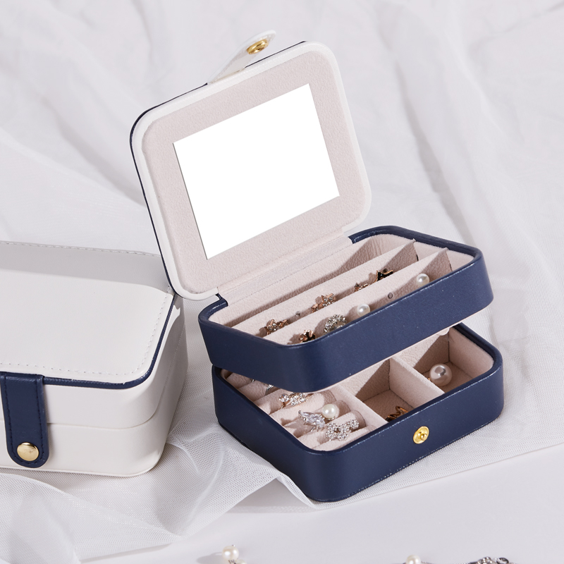 Misspeak portable first accessories box female princess European-style Korean mini jewellery earrings earring hand-decorated containing box