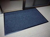 Double - stripe non - skid PVC laminated door mat water-abs