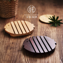 Wood Sheng creative solid wood insulation mat home table mat anti-scalding mat pot mat bowl mat Japanese wooden non-slip mat