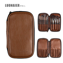 Roanel large-capacity zipper brush bag brush bag makeup tool storage makeup tool storage brush storage 8-12 brush tube bag