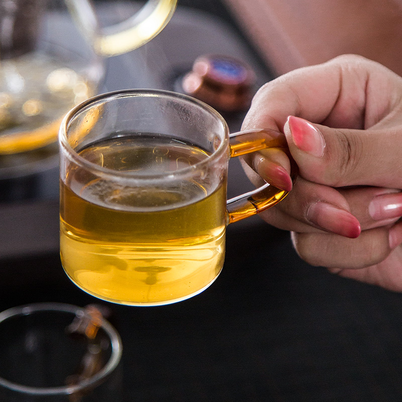The Heat - resistant glass teapot boiled tea filter tea to a whole set of kung fu tea sets the household glass tea cup