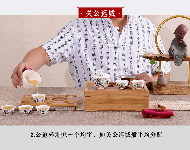 Portable folding boxes travel kung fu tea set is suing the car travel office hotel bamboo tea tray