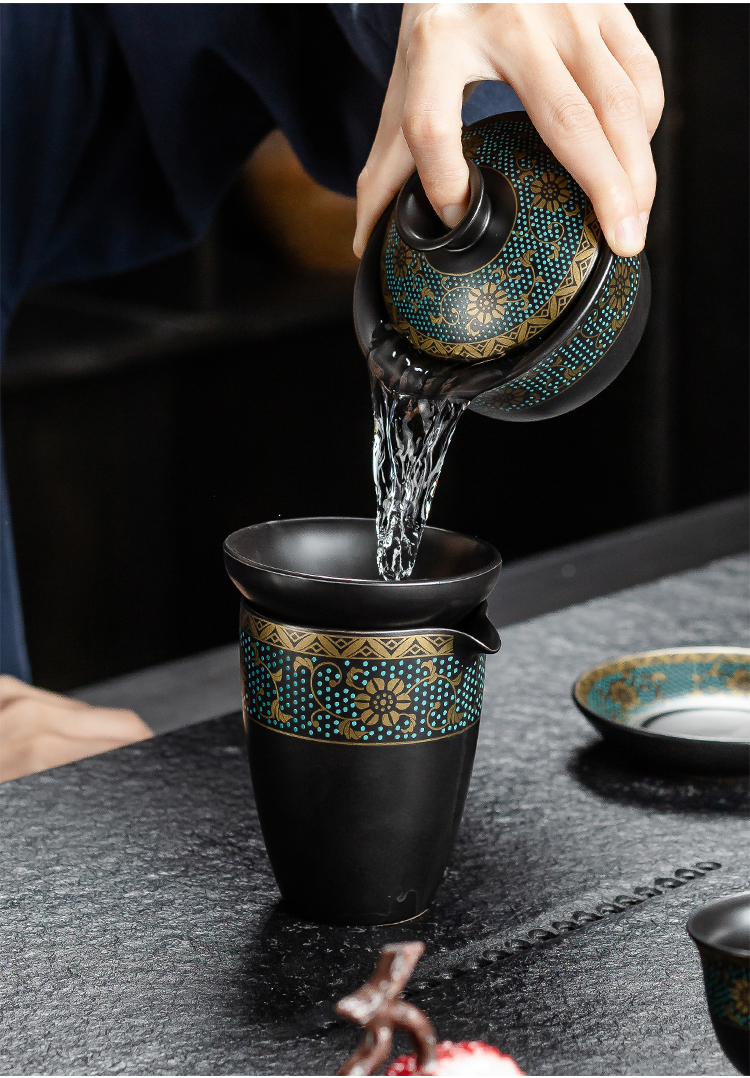 Not autumn tea suit household contracted office receives a visitor restoring ancient ways of a complete set of kung fu ceramic tea cup