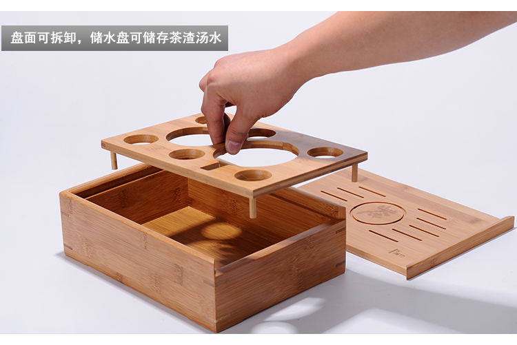 Portable folding boxes travel kung fu tea set is suing the car travel office hotel bamboo tea tray