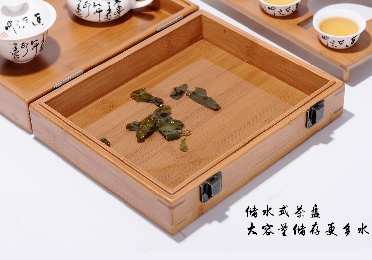 Portable folding boxes travel kung fu tea set is suing the car travel office hotel bamboo tea tray